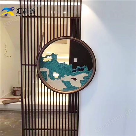 不锈钢激光雕花屏风卧室家用隔断空间装饰工程