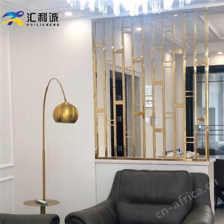 不锈钢激光雕花屏风卧室家用隔断空间装饰工程