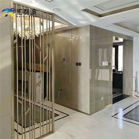 商品楼客厅屏风定制 商用餐厅酒店中式不锈钢屏风
