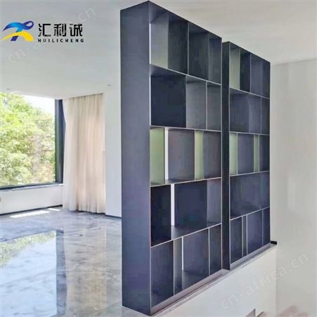 黑色不锈钢背景展示柜嵌入式壁柜 房间置放壁龛 定制