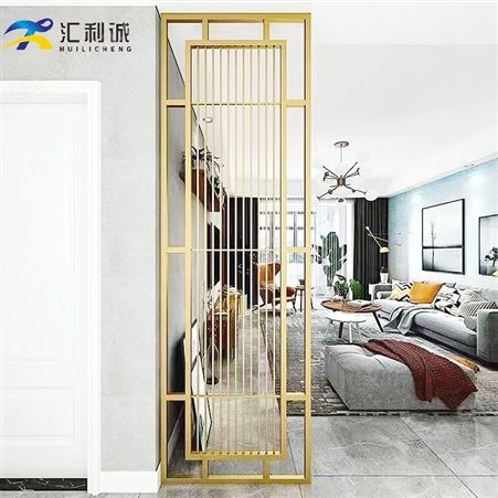 不锈钢屏风隔断定制 隔断墙磨砂玫瑰金屏风厂家