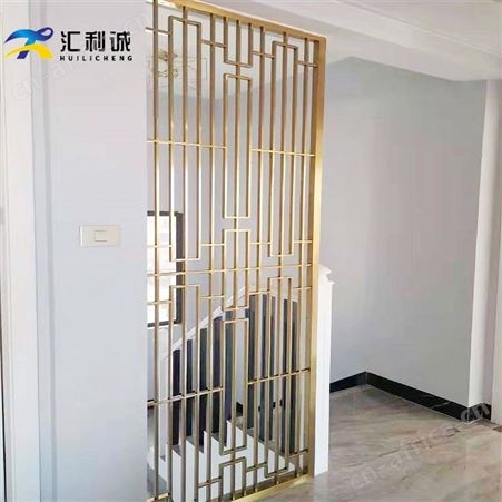 南海承接不锈钢屏风中式古铜色金属屏风