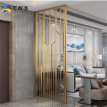 广州拉丝镂空屏风进门隔断 不锈钢屏风装饰工程