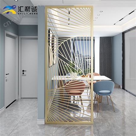 深圳中式不锈钢屏风隔断 三扇组合屏风玻璃屏风隔断