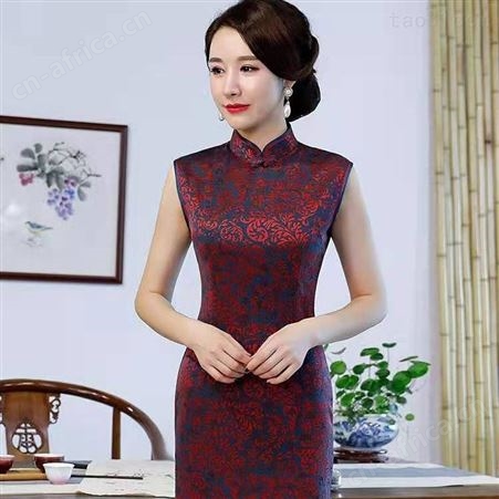 中年妈妈旗袍婚礼婚宴妈妈装喜庆