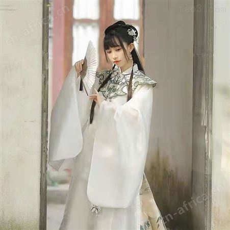 [绿珠清影]立领斜襟长衫云肩马面裙汉服女