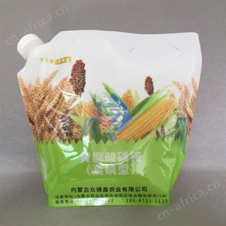 5升液体肥料包装袋 大容量自立吸嘴袋 塑料提手包装袋