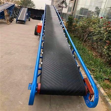 化肥装卸车皮带机益民600宽移动式皮带输送机包料运输机