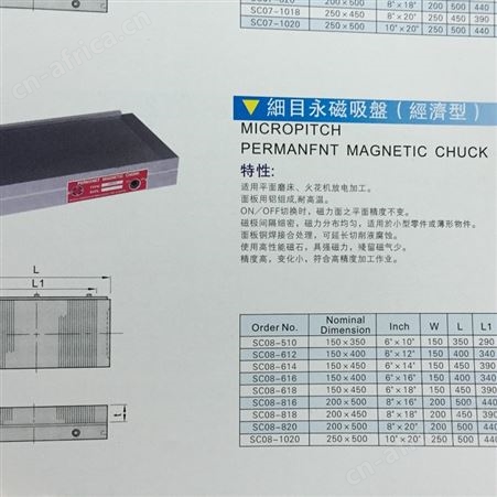 供应圣磁150*350全钢细目永磁吸盘