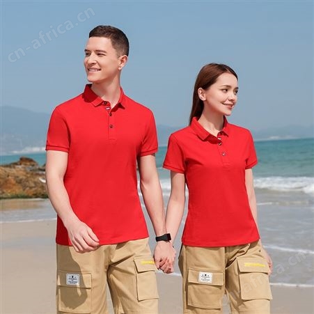 短袖t恤polo衫男女夏季宽松定制印logo全纯棉运动休闲上衣