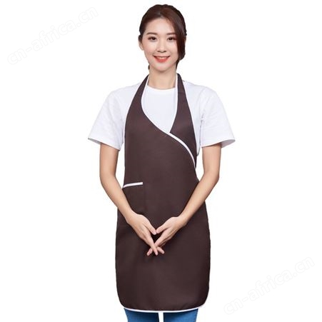 围裙定制logo印字广告超市火锅店厨房时尚奶茶餐饮店工作服订做