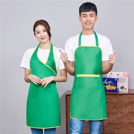 围裙定制logo印字广告超市火锅店厨房时尚奶茶餐饮店工作服订做