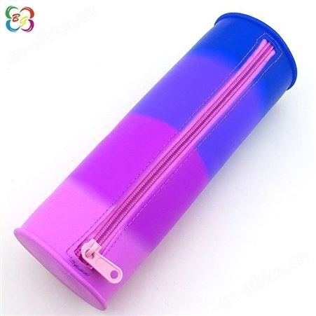 博高硅胶圆筒笔袋环保材质彩色硅胶圆筒文具包厂家现模供应