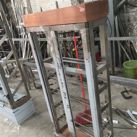 不锈钢酒柜工程 香槟金不锈钢红酒柜厂家