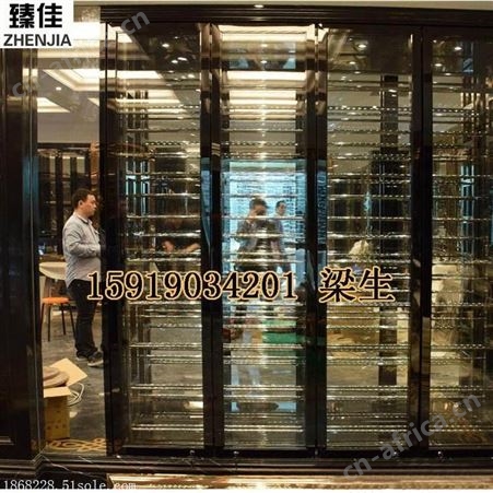 不锈钢酒柜定制 不锈钢恒温酒柜酒架价格