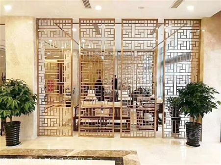 佛山厂家不批发不锈钢玄关 会所大厅装饰 不锈钢屏风隔断