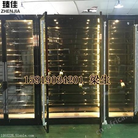 不锈钢酒柜 酒楼定制不锈钢恒温酒柜 装饰红酒柜酒架