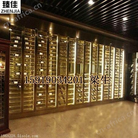 不锈钢酒柜 酒楼定制不锈钢恒温酒柜 装饰红酒柜酒架