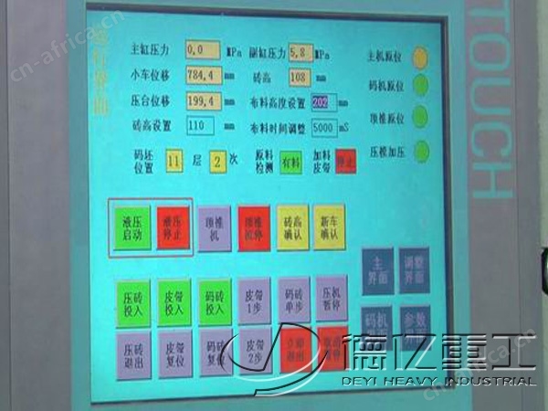 DY1250型砖机人机界面操作