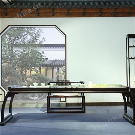 鲁创新中式茶桌椅组合 实木茶公室茶几 家用客厅泡茶桌