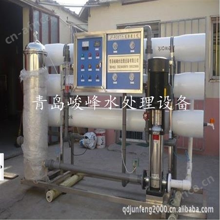 现制现售纯净水设备安装 工业用水单双级反渗透定制  峻峰6T设备