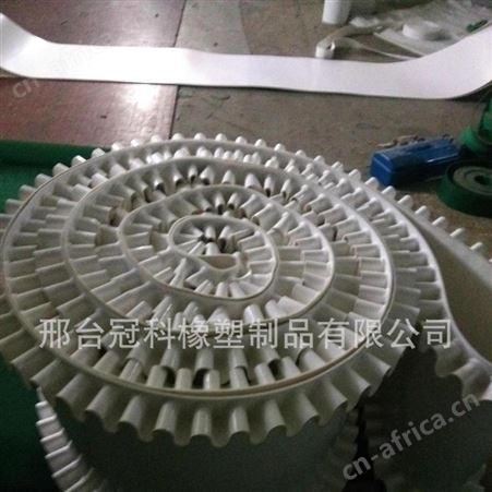 冠科 GK-100 白色食品输送带 pvc输送带 传送带 裙边输送带