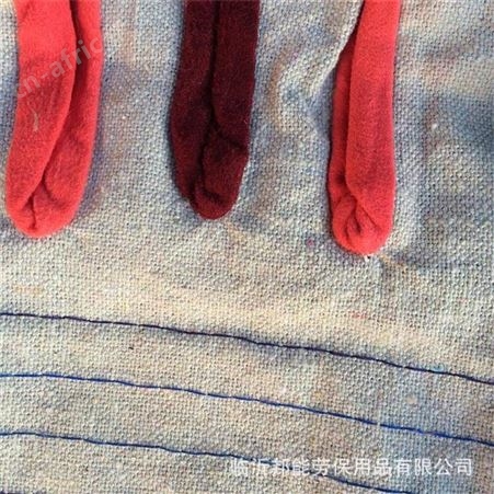 白帆布手套5道线 劳保双层加厚机械厂矿场 耐磨劳保手套 防护手套
