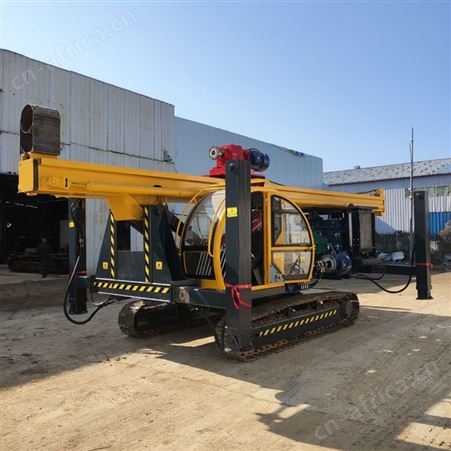 小型履带光伏钻孔机 种树快树钻坑引孔机 定做路灯杆加固打桩机