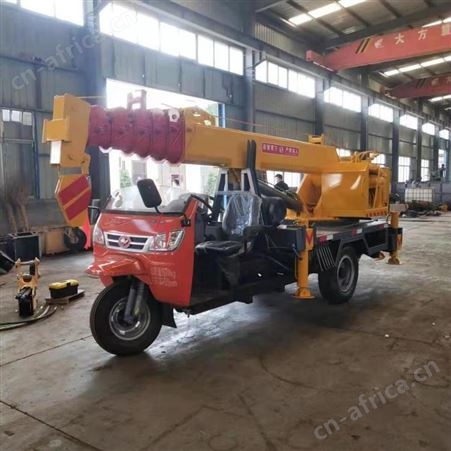 楼板钢筋上梁用3吨5吨小型三轮吊车 创佳 农村建筑液压农用起重机