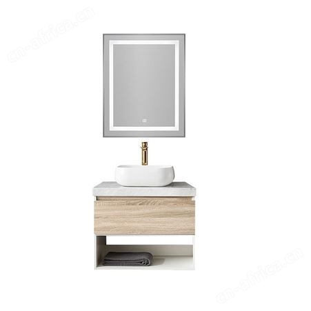 多层实木卫生间浴室柜 洗脸盆陶瓷盆组合 北欧现代洗手台