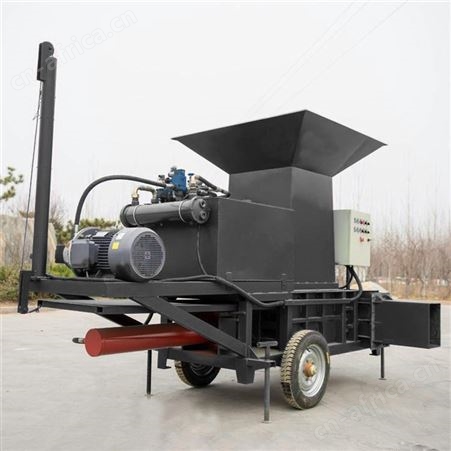 压缩式液压 牧草大型压块机 饲料便携套袋打包机