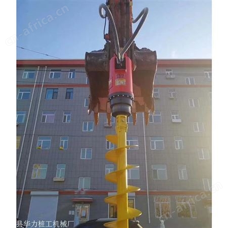 螺旋打桩 电线杆多用途大型挖坑机 装载机液压式地表钻机