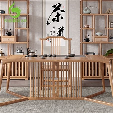 火烧石茶桌椅组合 乌金石刚花实木功夫茶公室阳台小号茶几泡茶桌 流水雾化茶桌